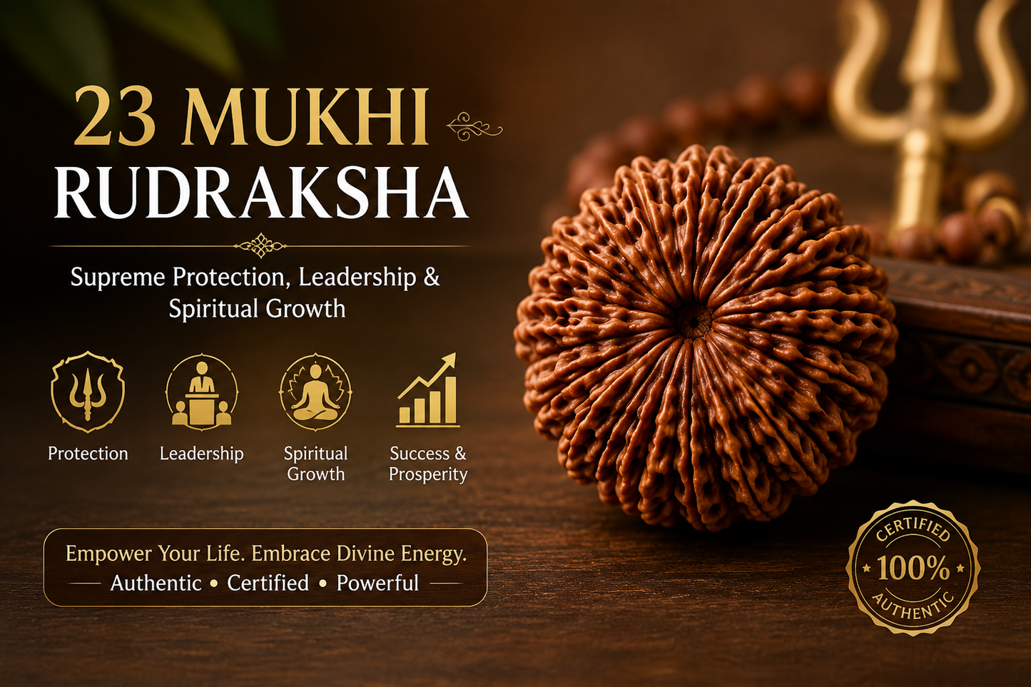 23 Mukhi Rudraksha